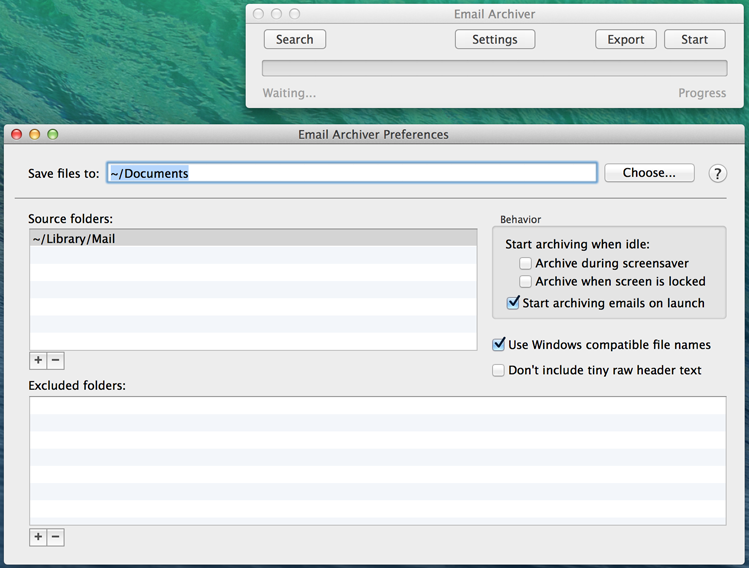 email-archiver-settings
